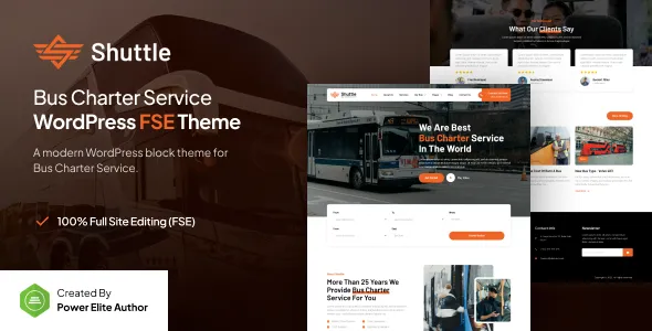 Shuttle – Bus Charter Service Gutenverse FSE WordPress Block Theme
