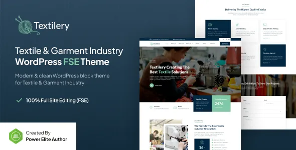 Textilery – Textile & Garment Industry Gutenverse FSE WordPress Block Theme