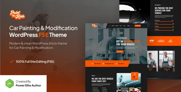 PaintMyRide – Car Painting & Modification Gutenverse FSE WordPress Block Theme