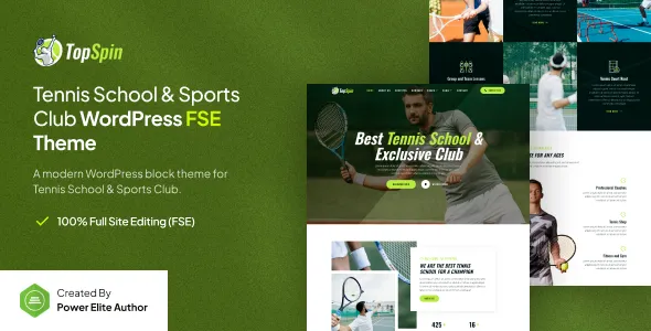 TopSpin – Tennis School & Sports Club Gutenverse FSE WordPress Block Theme