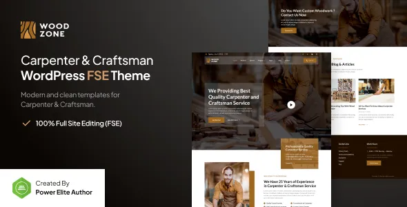 Woodzone – Carpenter & Craftsman Gutenverse FSE WordPress Block Theme