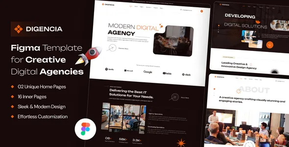Digencia - Creative Digital Agency Figma Template