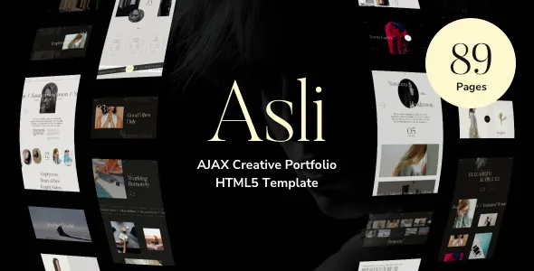 Asli – AJAX Portfolio Elementor WordPress Theme