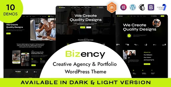 Bizency - Creative Agency & Portfolio WordPress Theme