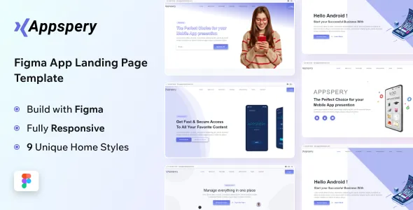 Appspery - Figma App Landing Page Template
