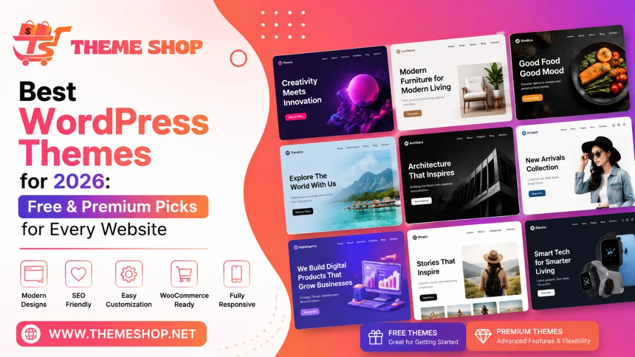 Best WordPress Themes for 2026 Free & Premium Picks for Every Website