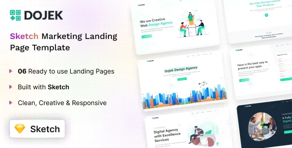 Dojek - Sketch Marketing & Agency Landing Page Template
