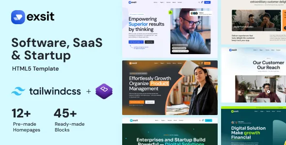 Exsit - Software, SaaS & Startup WordPress Theme