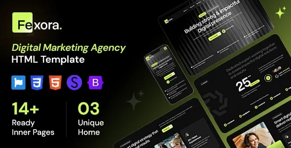 Fexora - Digital Marketing Agency HTML Template