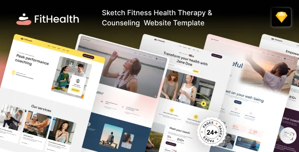 FitHealth - Sketch Fitness, Therapy & Counseling Template
