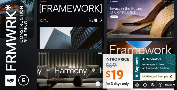 Framework - Construction & Building Elementor WordPress Theme