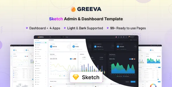 Greeva - Sketch Admin & Dashboard Template