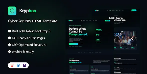 Kryphos - Cyber Security HTML Template