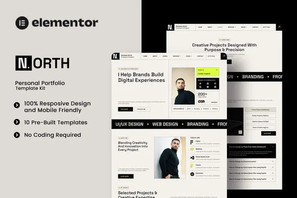 North - Personal Portfolio Elementor Template Kit