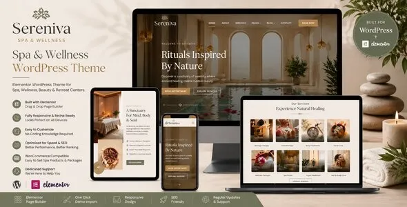 Sereniva — Spa & Wellness WordPress Theme