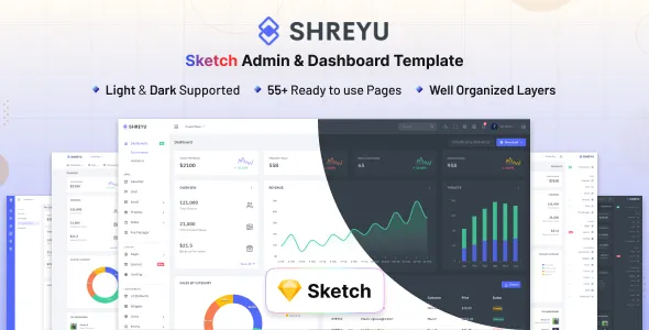 Shreyu - Sketch Admin & Dashboard Template