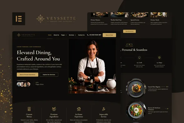 Veyssette - Private Chef Services Elementor Pro Template Kit