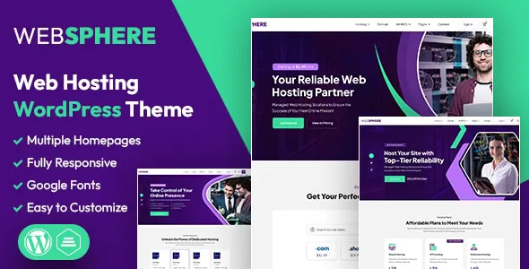 WebSphere Web Hosting WordPress & WHMCS Theme