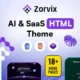 Zorvix – SaaS & AI Startup HTML Template