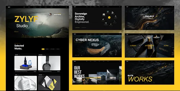 Zylyf - Creative Brutalist Agency & Portfolio WordPress Theme