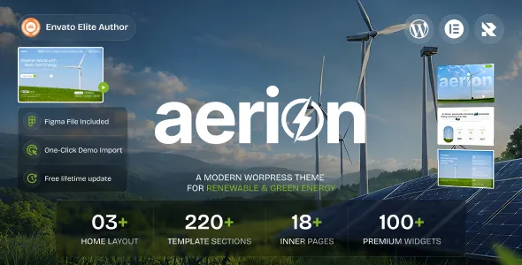 Aerion - Renewable & Green Energy WordPress Theme
