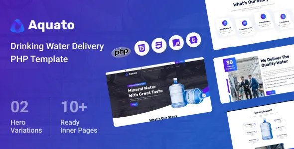 Aquato - Drinking Water Delivery PHP Template