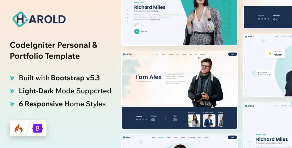 Harold - Personal Portfolio CodeIgniter Template