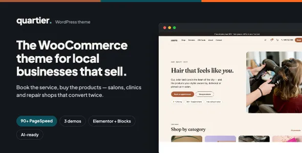Quartier - Booking & Shop WordPress Theme for Local Business
