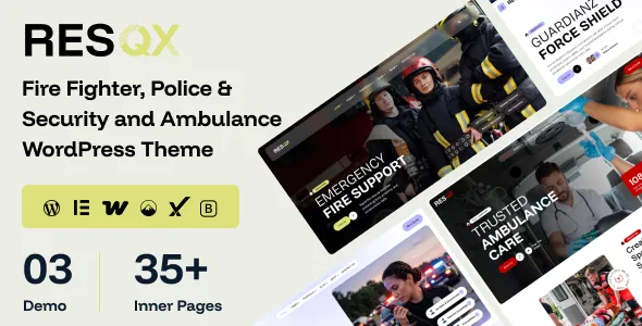Rescuex – Fire Fighter, Police & Security and Ambulance WordPress Theme