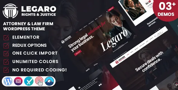 Legaro - Attorney & Law Firm WordPress Theme