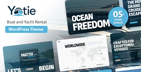 Yatie - Yacht Charter & Boat Rental WordPress Theme with Online Booking