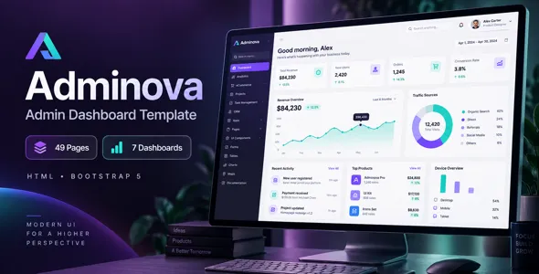 Adminova — Bootstrap 5 HTML Admin Dashboard Template