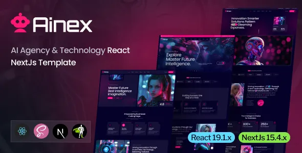 Ainex - AI Agency & Technology React NextJs Template