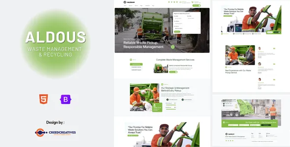 Aldous - Waste Pickup & Management HTML Bootstrap Template