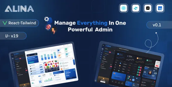 Alina React 19 Tailwind + Typescript Admin Dashboard Template