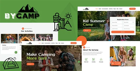BYCAMP - Camping & Adventure Elementor WordPress Theme
