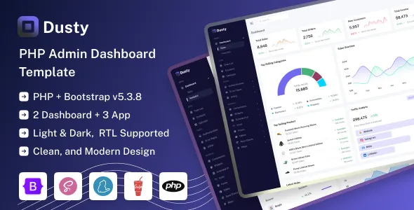 Dusty - PHP Admin & Dashboard Template