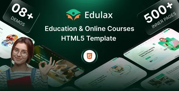 Edulax – University, Online Courses & Education HTML5 Template