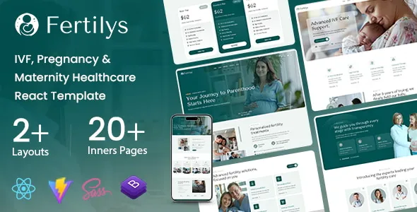 Fertilys – IVF, Pregnancy React Template