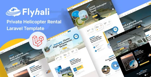 Flyhali – Private Helicopter Rental Laravel Template