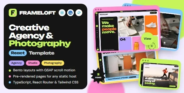 Frameloft – Creative Agency & Photography React Template