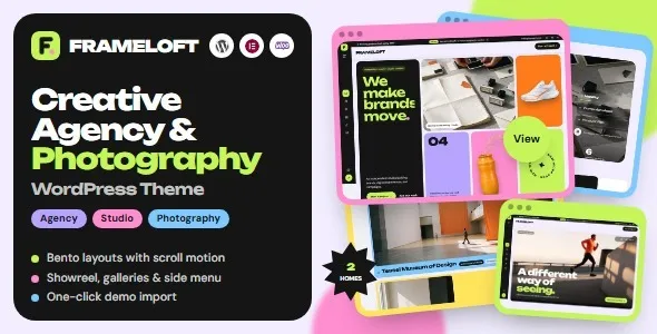 Frameloft – Creative Agency & Photography WordPress Theme