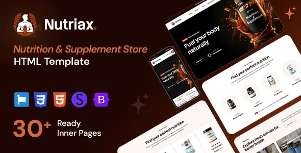 Nutriax - Nutrition & Supplement Store HTML Template