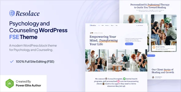 Resolace – Psychology & Counseling Gutenverse FSE WordPress Block Theme