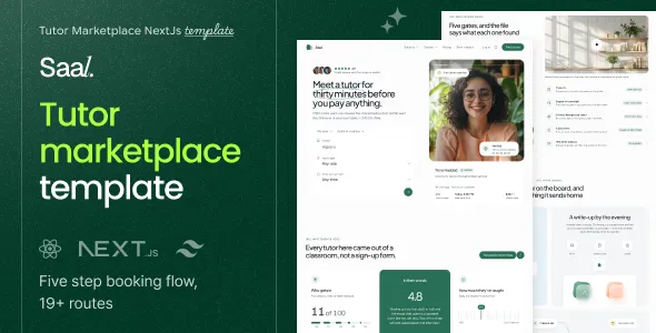 Saal — Tutor Marketplace React & Next.js Template