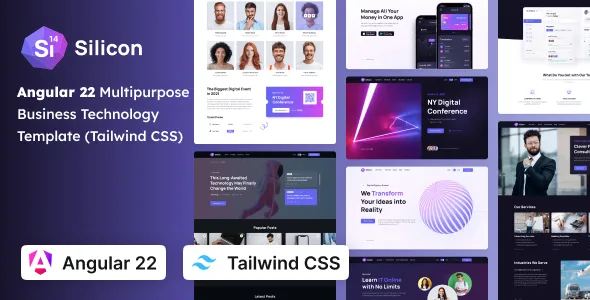 Silicon - Multipurpose Business, SaaS & Technology Tailwind CSS Angular 22 Template