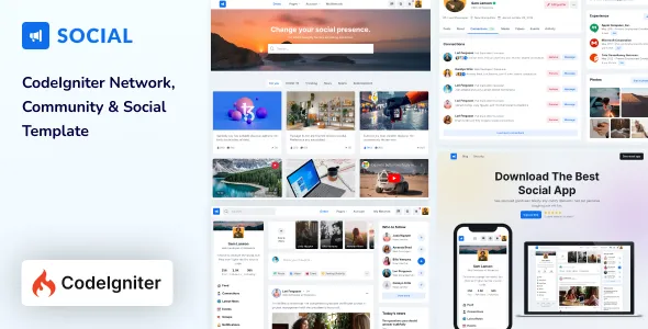 Social - CodeIgniter Network & Community Template