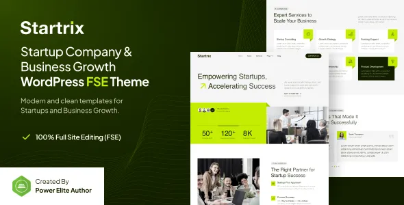 Startrix - Startup Company & Business Growth Gutenverse FSE WordPress Block Theme