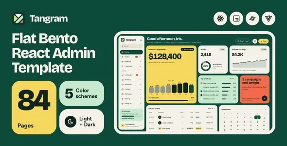 Tangram React & Tailwind CSS Admin Dashboard Template