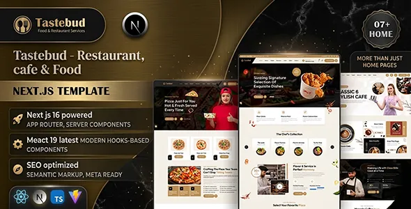 Tastebud - Restaurant, Cafe & Food Next.js Template
